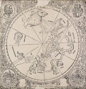 Chelestiální mapa jižní polokoule, počátek 16. století od Albrecht Dürer