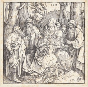 Svaté příbuzenství s anděly od Albrecht Dürer