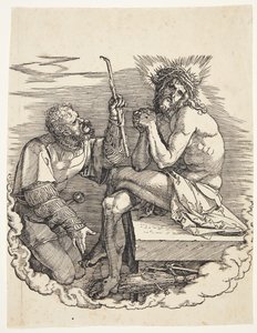 Muž smutku, kterému se vysmíval voják od Albrecht Dürer