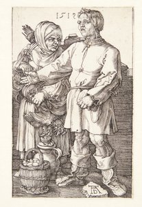 Rolník a jeho žena na trhu od Albrecht Dürer