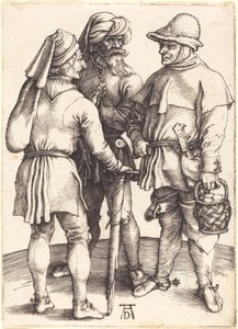Tři rolníci v rozhovoru od Albrecht Dürer