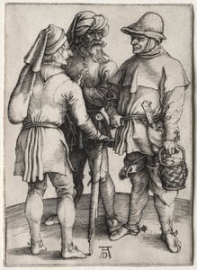 Tři rolníci v rozhovoru od Albrecht Dürer