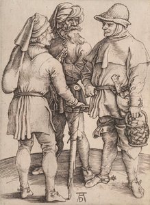Tři sedláci v rozhovoru, 1497-1498. od Albrecht Dürer