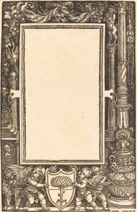 Titulní hranice s Puttim držícím Pirckheimerovy zbraně, pravděpodobně 1513. od Albrecht Dürer