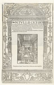 Titulní list Ciceronových Orationes s tiskařskou značkou Jodocus Badius, 1520. od Albrecht Dürer