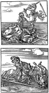 Turnajové scény, 1515-1516, 1936 od Albrecht Dürer