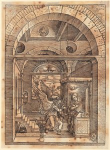 Zásnuby Panny Marie, list 7 ze série „Život Panny Marie“ od Albrecht Dürer