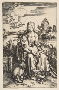 Panna a dítě s opicí, ca. 1498. od Albrecht Dürer