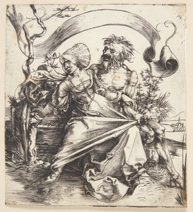 Mladá žena napadena smrtí od Albrecht Dürer