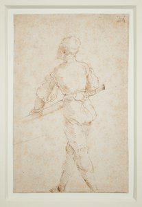 Muž s veslem, cca 1520-21 (pero a hnědý inkoust na papíře) od Albrecht Dürer