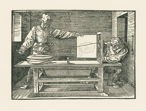 Muž táhnoucí loutnu od Albrecht Dürer or Duerer