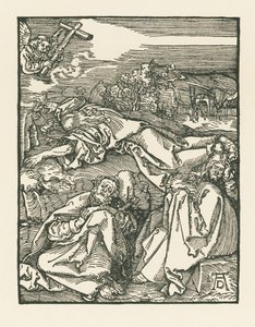 Agónie v zahradě - Kristus na Olivové hoře, asi 1508-09 (dřevoryt) od Albrecht Dürer or Duerer