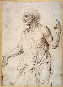 Starý muž gestikuluje (pero a tuš na papíře) od Albrecht Dürer