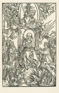 Birgitta předává svá díla císaři, králům a knížatům. od Albrecht Dürer or Duerer
