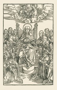 Birgitta obklopená jeptiškami a mnichy od Albrecht Dürer or Duerer