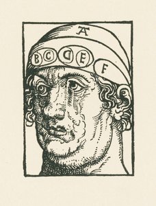 Caput pysicum - Hlava pro účely studia frenologie od Albrecht Dürer or Duerer