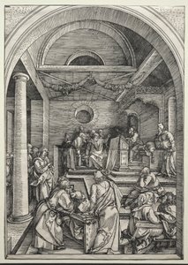 Christ Disputing with Doctors, c. 1503-1504 (dřevořez) od Albrecht Dürer or Duerer