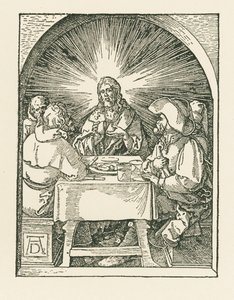 Kristus a učedníci v Emauzích, asi 1510 (dřevoryt) od Albrecht Dürer or Duerer