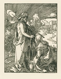 Kristus se zjevuje Máří Magdaléně - Noli Me Tangere, asi 1510 (dřevoryt) od Albrecht Dürer or Duerer