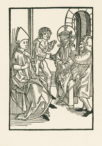 Kristus před Kaifášem od Albrecht Dürer or Duerer