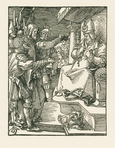 Kristus před Kaifášem, asi 1508-09 (dřevoryt) od Albrecht Dürer or Duerer