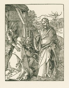 Kristus se loučí se svou matkou, asi 1508-09 (dřevoryt)
