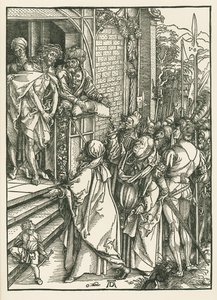 Ecce Homo, asi 1498 (dřevoryt) od Albrecht Dürer or Duerer