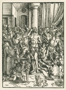 Bičování Krista, asi 1496-97 (dřevoryt) od Albrecht Dürer or Duerer