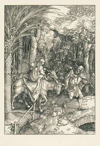 Útěk do Egypta, asi 1504 (dřevoryt) od Albrecht Dürer or Duerer