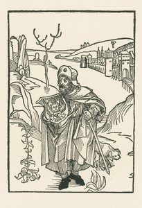 Jean Charlier de Gerson jako poutník od Albrecht Dürer or Duerer
