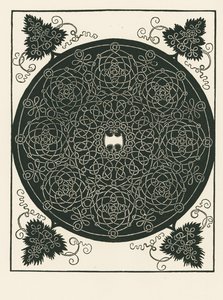 Uzel s dlouhým šestihranným středovým dílem a kulatými svitky od Albrecht Dürer or Duerer