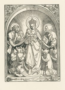 Madona s kartuziánskými mnichy, svatým Janem Křtitelem a Brunem od Albrecht Dürer or Duerer