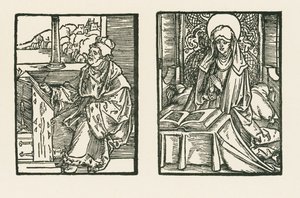 Magister Matthias, kanovník z Linkoepingu a svaté Birgity od Albrecht Dürer or Duerer
