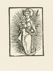 Panna Maria jako královna nebes na slunci od Albrecht Dürer or Duerer