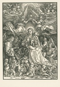 Panna Maria korunovaná dvěma anděly od Albrecht Dürer or Duerer