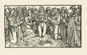 Muži a ženy při modlitbě od Albrecht Dürer or Duerer