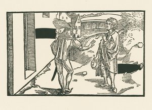 Phaedria a Parmeno, asi 1492-93 (dřevoryt) od Albrecht Dürer or Duerer