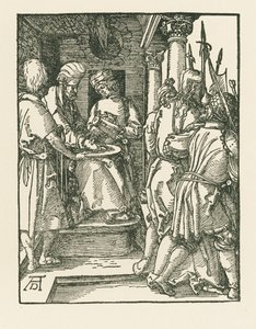 Pilát si myje ruce, asi 1509 (dřevoryt) od Albrecht Dürer or Duerer