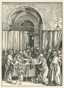 Odmítnutí Joachimovy oběti, asi 1504 (dřevoryt) od Albrecht Dürer or Duerer