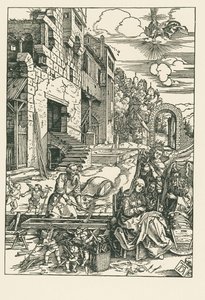 Odpočinek na útěku do Egypta, asi 1502 (dřevoryt) od Albrecht Dürer or Duerer