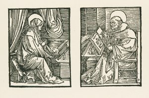 Svatá Birgitta a Petr z Almastry od Albrecht Dürer or Duerer