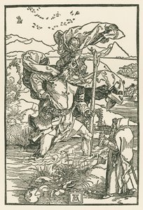 Svatý Kryštof, asi 1503-04 (dřevoryt) od Albrecht Dürer or Duerer