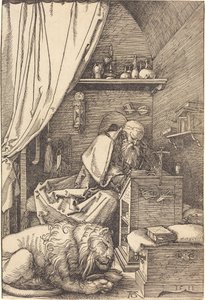 Svatý Jeroným ve své cele od Albrecht Dürer