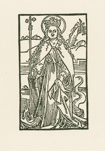 Svatá Markéta. Ilustrace k Hortulus Anime. Vytiskl Michael Furter, Basilej od Albrecht Dürer or Duerer