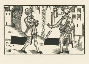 Sannio a Syrus, asi 1492-93 (dřevoryt) od Albrecht Dürer or Duerer