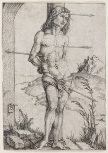 Svatý Šebestián u sloupu od Albrecht Dürer