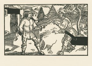 Syrus a Chremes, asi 1492-93 (dřevoryt) od Albrecht Dürer or Duerer