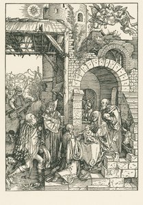 Klanění mudrců, asi 1503 (dřevoryt) od Albrecht Dürer or Duerer