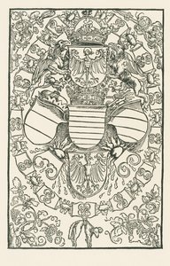 Erb Maxmiliána I. jako římského krále od Albrecht Dürer or Duerer