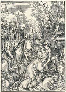 Pohřeb, z Velké pašije, kolem 1496-97 (dřevořez) od Albrecht Dürer